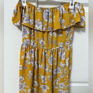 Xhilaration Yellow Ruffled Sundress